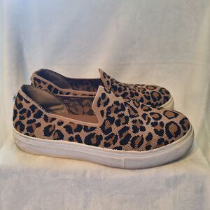 Steve Madden Tan and Black Animal Print Loafers